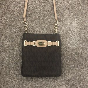 Michael Kors Brown CrossBody Purse w/ Gold Detail